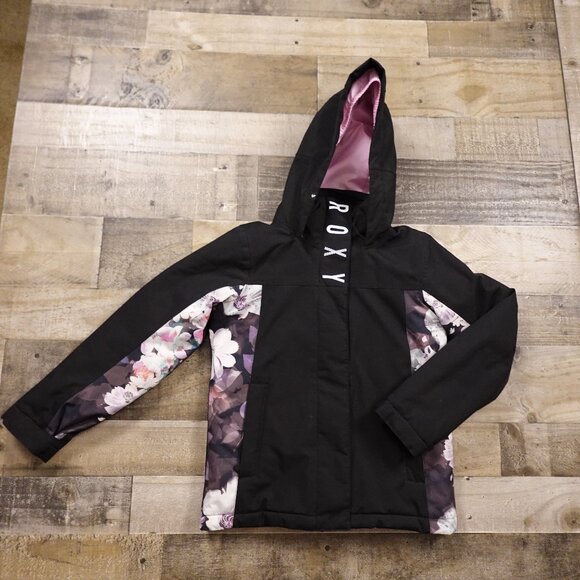 Roxy Girl DryFlight 10K Floral Ski/Snowboard Jacket Size 10